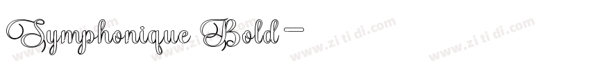 Symphonique Bold字体转换